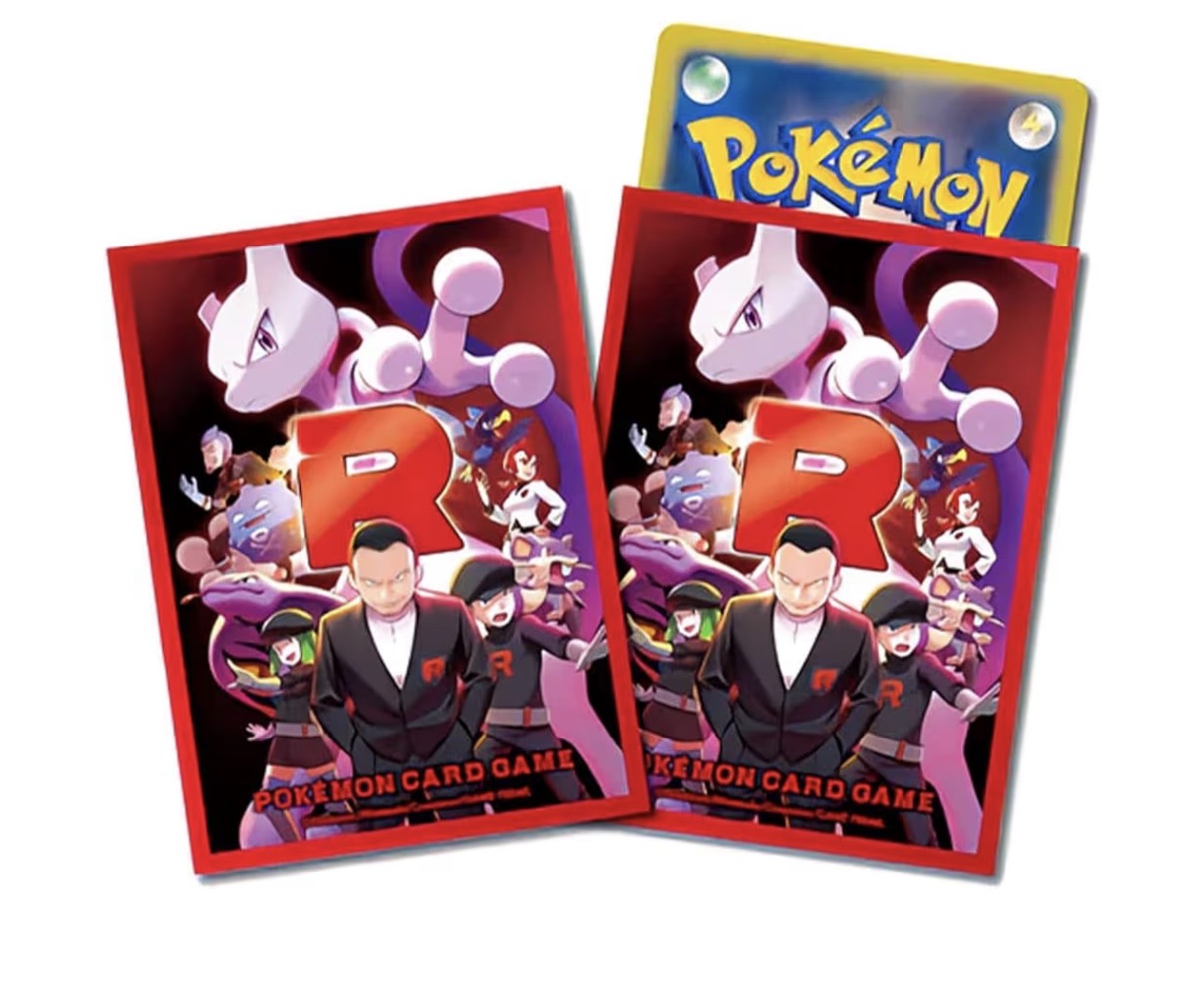 Pokémon Glory of Team Rocket artwork featuring Mewtwo and Team Rocket set design
